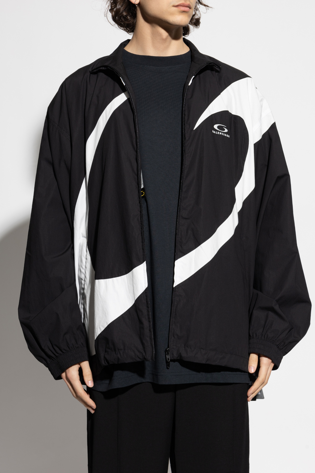 CoSTUME NATIONAL ブラックジャケット Black Jacket with stand-up collar Balenciaga - Vitkac AS